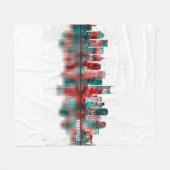 Nashville Tennessee Skyline Fleece Deken (Voorkant (Horizontaal))