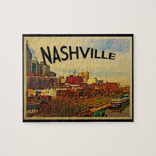 Nashville Tennessee Skyline Legpuzzel (Horizontaal)