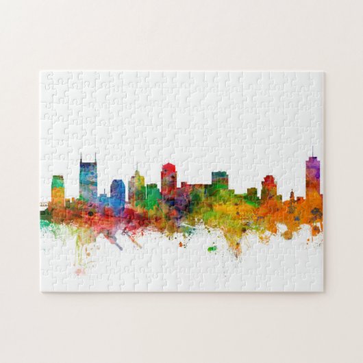 Nashville Tennessee Skyline Legpuzzel (Horizontaal)