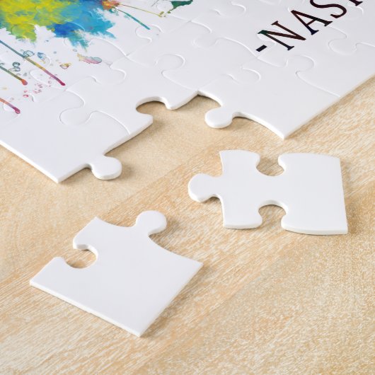 Nashville Tennessee Skyline Legpuzzel (Zijkant)