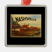 Nashville Tennessee Skyline Metalen Ornament (Voorkant)