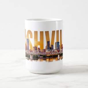 Nashville Tennessee Skyline Muziek Reizen Koffiemok