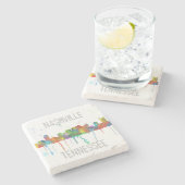 NASHVILLE, TENNESSEE SKYLINE - Onderzetter met ste (Zijkant)