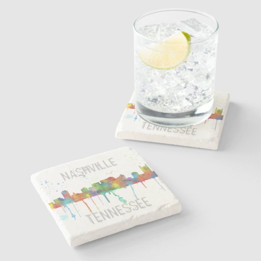 NASHVILLE, TENNESSEE SKYLINE - Onderzetter met ste (Zijkant)