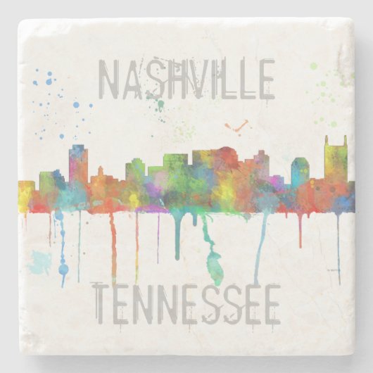 NASHVILLE, TENNESSEE SKYLINE - Onderzetter met ste (Voorkant)