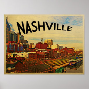 Nashville Tennessee Skyline Poster