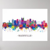 Nashville Tennessee Skyline Poster (Voorkant)