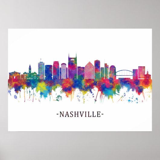 Nashville Tennessee Skyline Poster (Voorkant)