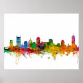 Nashville Tennessee Skyline Poster (Voorkant)