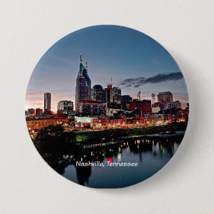 Nashville, Tennessee skyline Ronde Button 7,6 Cm