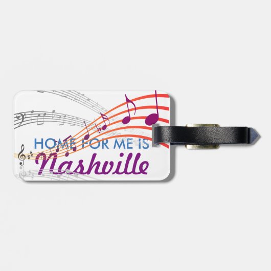 NASHVILLE, TENNESSEE SKYLINE SP - BAGAGELABEL (Achterkant horizontaal)