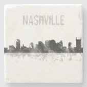 NASHVILLE, TENNESSEE SKYLINE STENEN ONDERZETTER (Voorkant)