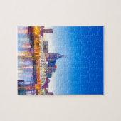 Nashville Tennessee Skyline tijdens Blue Hour Legpuzzel (Horizontaal)