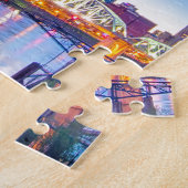 Nashville Tennessee Skyline tijdens Blue Hour Legpuzzel (Zijkant)