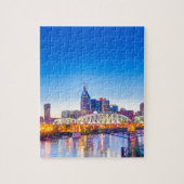Nashville Tennessee Skyline tijdens Blue Hour Legpuzzel (Verticaal)