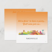 NASHVILLE, TENNESSEE SKYLINE WB1 - SAVE THE DATE (Voorkant / Achterkant)