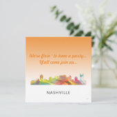 NASHVILLE, TENNESSEE SKYLINE WB1 - SAVE THE DATE (Staand voorkant)