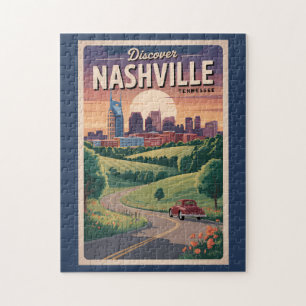 Nashville Tennessee Southern Road Travel Art Legpuzzel
