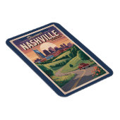 Nashville Tennessee Southern Road Travel Art Magneet (Rechterzijde)