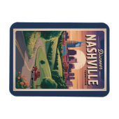 Nashville Tennessee Southern Road Travel Art Magneet (Horizontaal)