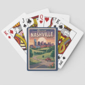 Nashville Tennessee Southern Road Travel Art Pokerkaarten (Achterkant)