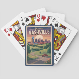 Nashville Tennessee Southern Road Travel Art Pokerkaarten