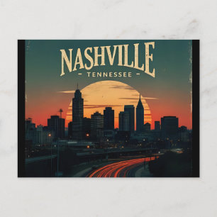 Nashville Tennessee stads silhouet Briefkaart