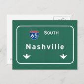 Nashville Tennessee Tn Interstate Highway Freeway Briefkaart (Voorkant / Achterkant)