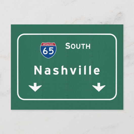 Nashville Tennessee Tn Interstate Highway Freeway Briefkaart (Voorkant)