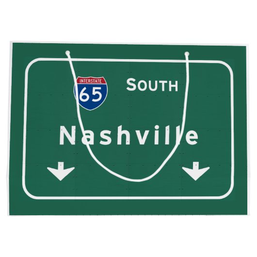 Nashville Tennessee Tn Interstate Highway Freeway Large Cadeautasje (Achterkant)