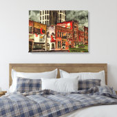 Nashville Tennessee TN stadsplattegrond Canvas Afdruk (Insitu (Slaapkamer))