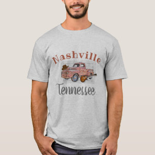 "Nashville Tennessee"  Truck en Guitar T-shirt