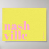 Nashville Tennessee typografie Poster (Voorkant)