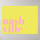 Nashville Tennessee typografie Poster (Voorkant)