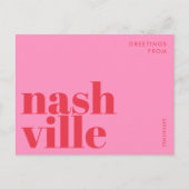 Nashville Tennessee typography Postcard Briefkaart (Voorkant)