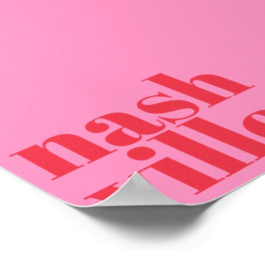 Nashville Tennessee typography  Poster (Hoek)