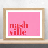 Nashville Tennessee typography  Poster