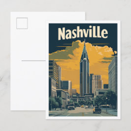 Nashville Tennessee US Vintage Travel Illustratie Briefkaart