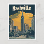 Nashville Tennessee US Vintage Travel Illustratie Briefkaart (Voorkant)