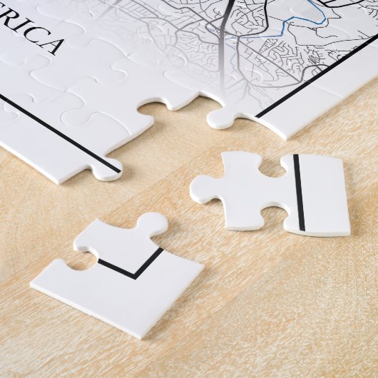 Nashville Tennessee USA Travel City Map Legpuzzel (Zijkant)