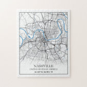 Nashville Tennessee USA Travel City Map Legpuzzel (Verticaal)