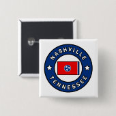 Nashville Tennessee Vierkante Button 5,1 Cm (Voorkant /achterkant)