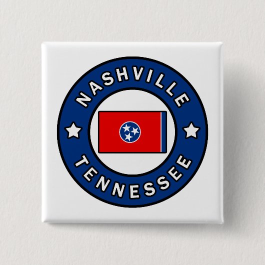 Nashville Tennessee Vierkante Button 5,1 Cm (Voorkant)