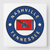 Nashville Tennessee Vierkante Klok (Voorkant)