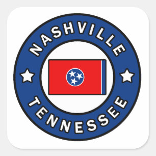 Nashville Tennessee Vierkante Sticker