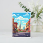 Nashville Tennessee vintage reisillustratie Briefkaart (Staand voorkant)