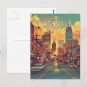 Nashville Tennessee Vintage Reizen Briefkaart (Voorkant / Achterkant)