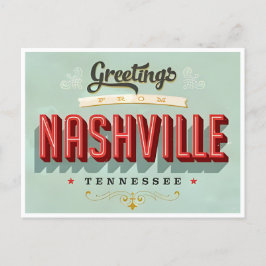 Nashville Tennessee Vintage Reizen stad retro Briefkaart