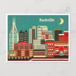 Nashville Tennessee Vintage Reizen stad retro Briefkaart