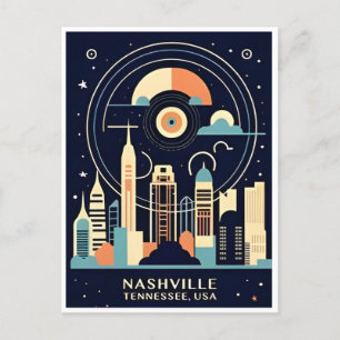 Nashville Tennessee Vintage Reizen stad retro Briefkaart